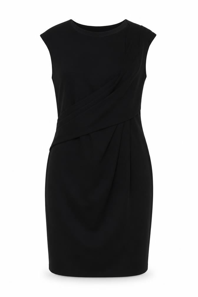 Front view of Planet Women's Black Sleeveless Sheath Dress, size 10