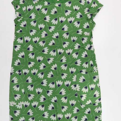 Seasalt Cornwall Women's Green Floral Dress Size 14