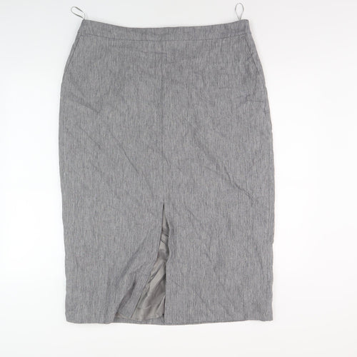 Jaeger Women's Grey Pencil Skirt Size 18 - Business Wear