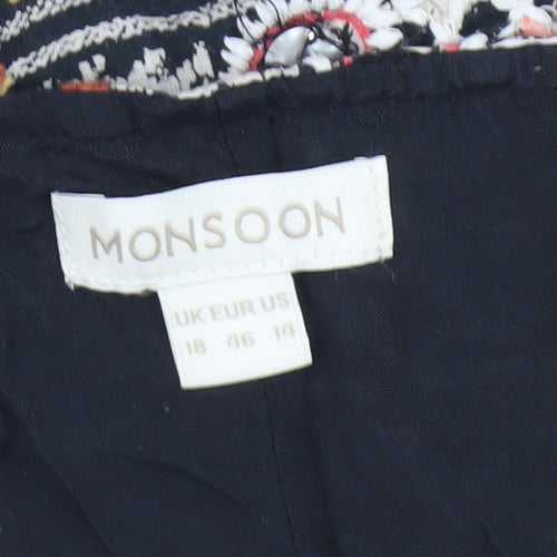 Monsoon Women's Multicoloured Geometric Skirt Size 18
