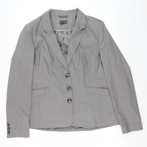 Long Tall Sally Grey Women's Blazer Size 20 Classic