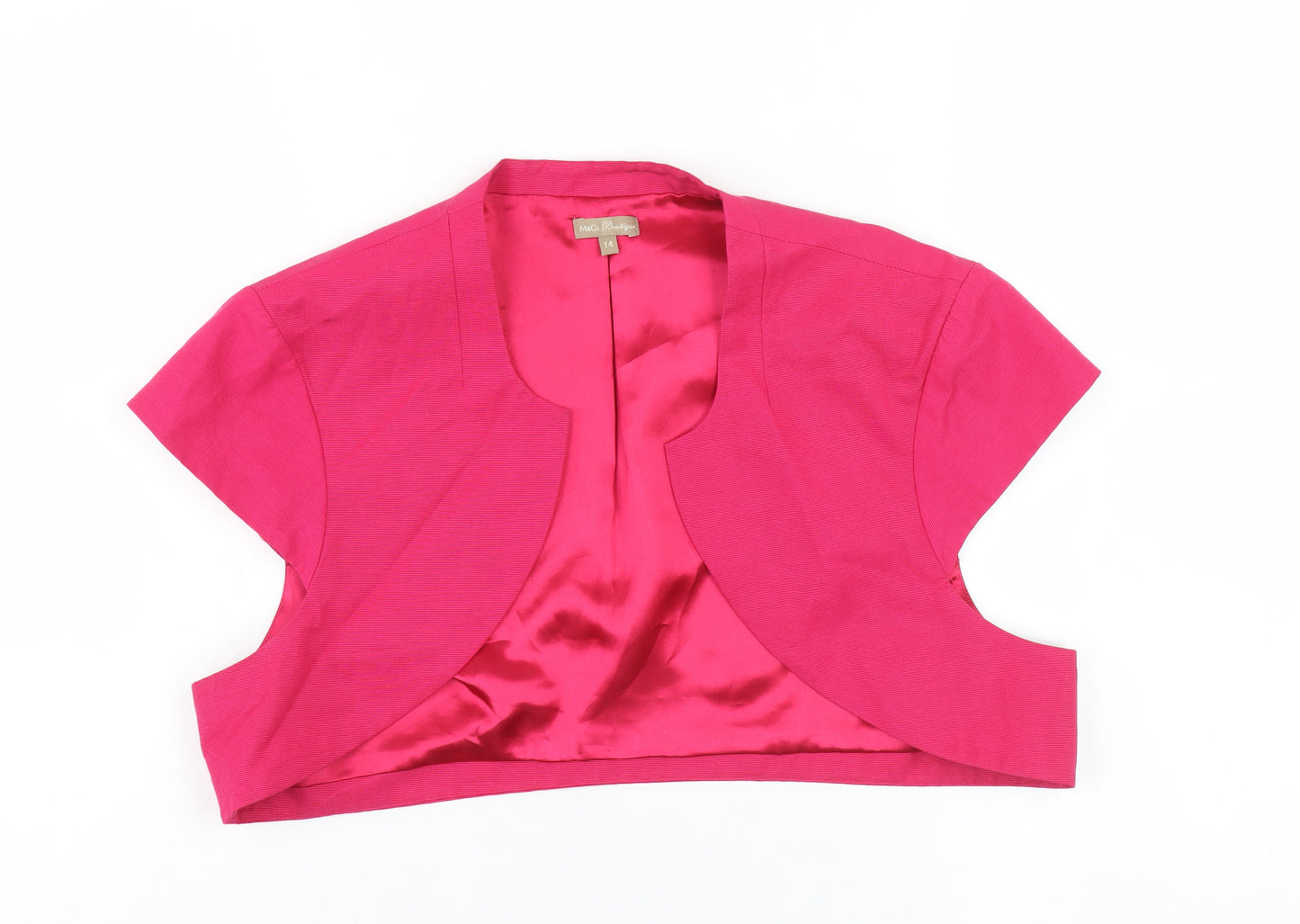 M&Co Boutique Women's Pink Cropped Waistcoat