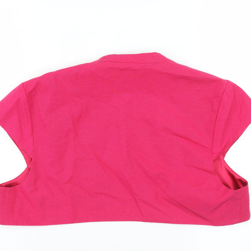 M&Co Boutique Women's Pink Cropped Waistcoat