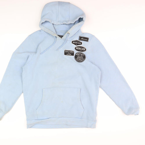 Mercier Men's Blue Hoodie, L, Regular Fit, Pullover Style