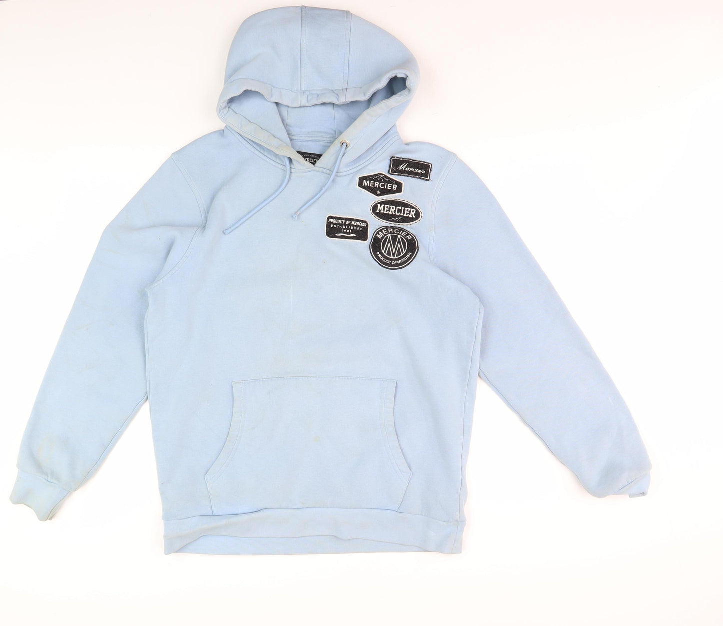 Mercier Men's Blue Hoodie, L, Regular Fit, Pullover Style