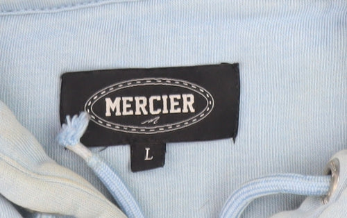 Mercier Men's Blue Hoodie, L, Regular Fit, Pullover Style