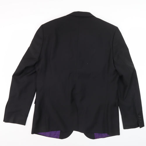Jimmy Bee Men's Black Slim Fit Blazer Jacket 42S