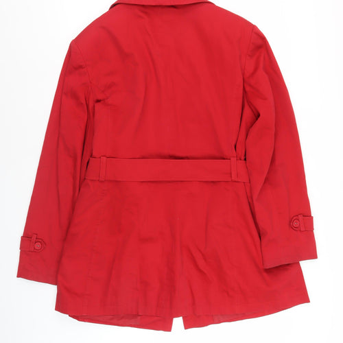 Style by EWM Women's Red Trench Coat Size 20