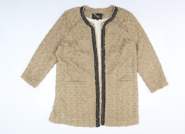 River Island Women’s Beige Floral Coat - Size 16