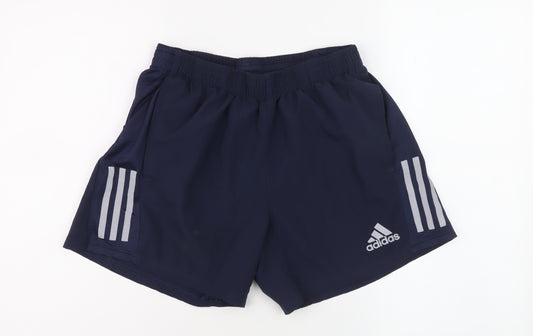 Adidas Boys Blue Athletic Running Shorts M