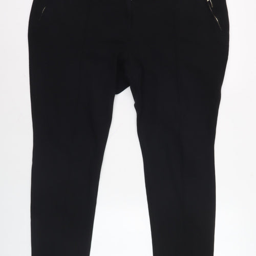 Wallis Women's Black Petite Straight Trousers Size 18