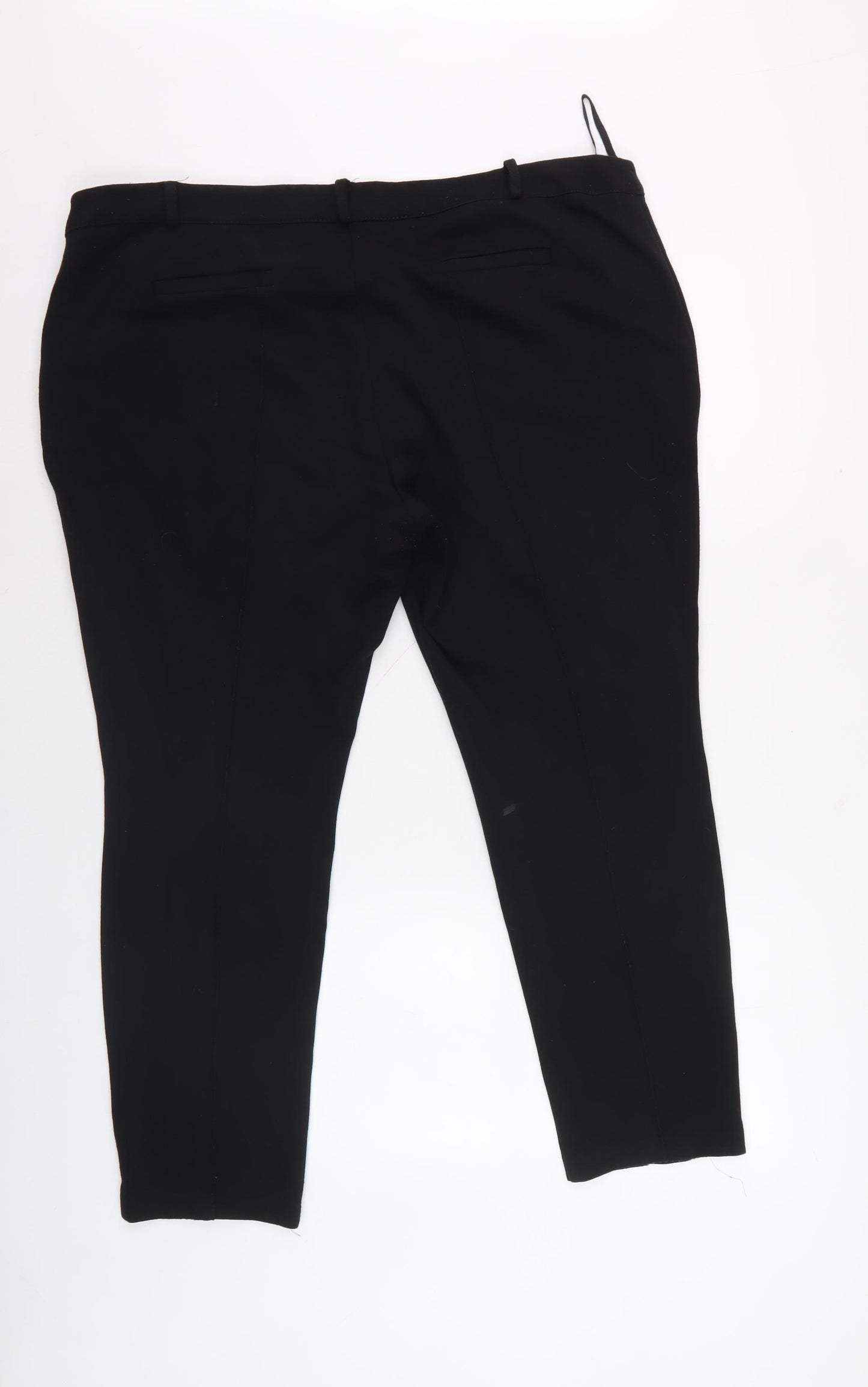 Wallis Women's Black Petite Straight Trousers Size 18