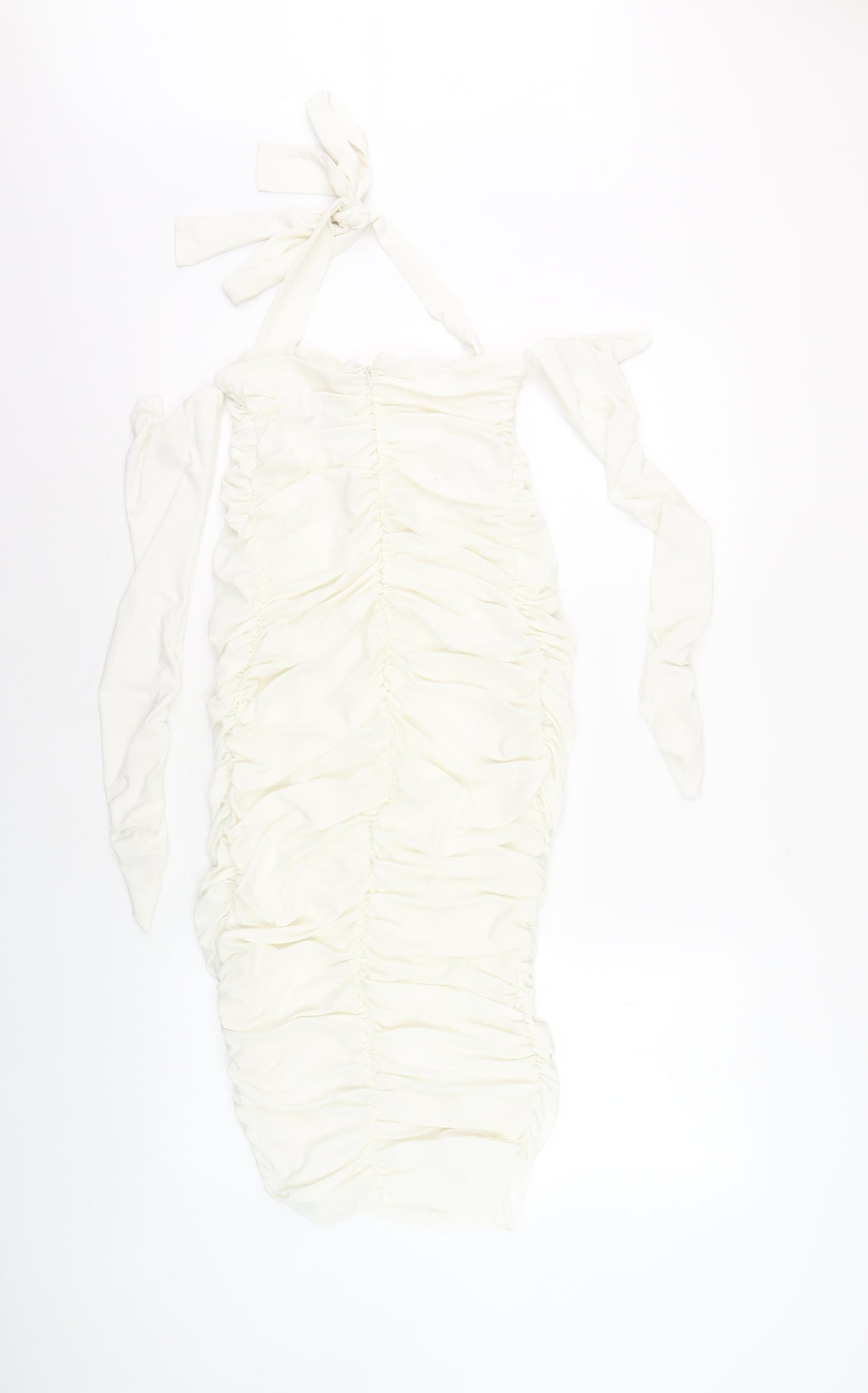 Club L London Women's White Bodycon Midi Dress Size 8