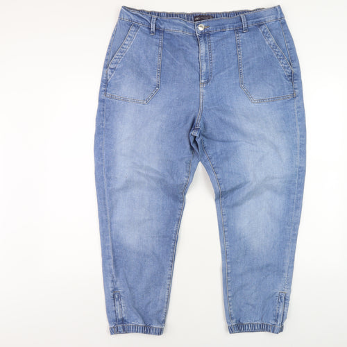 Marks and Spencer Women's Blue Tapered Jeans Size 18