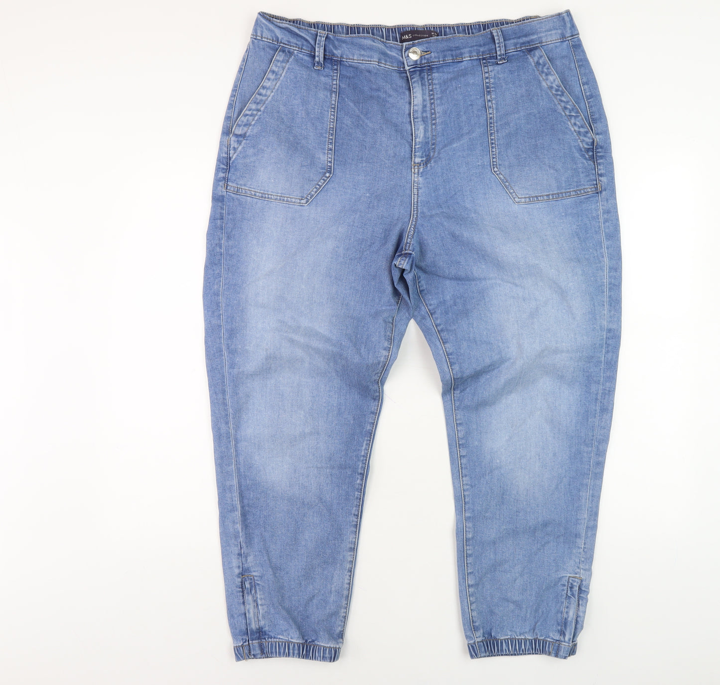 Marks and Spencer Women's Blue Tapered Jeans Size 18