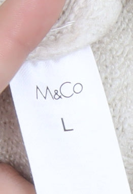 M&Co Women's Ivory High Neck Pullover Jumper L