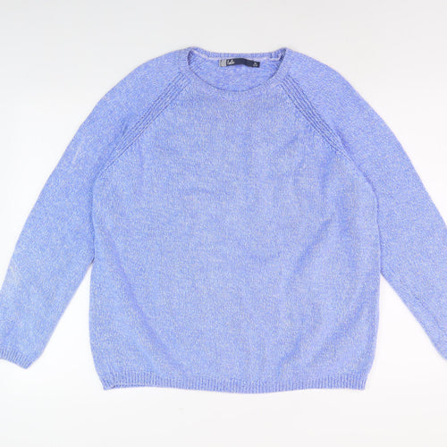 Isle Men's Blue XL Cotton Pullover Jumper