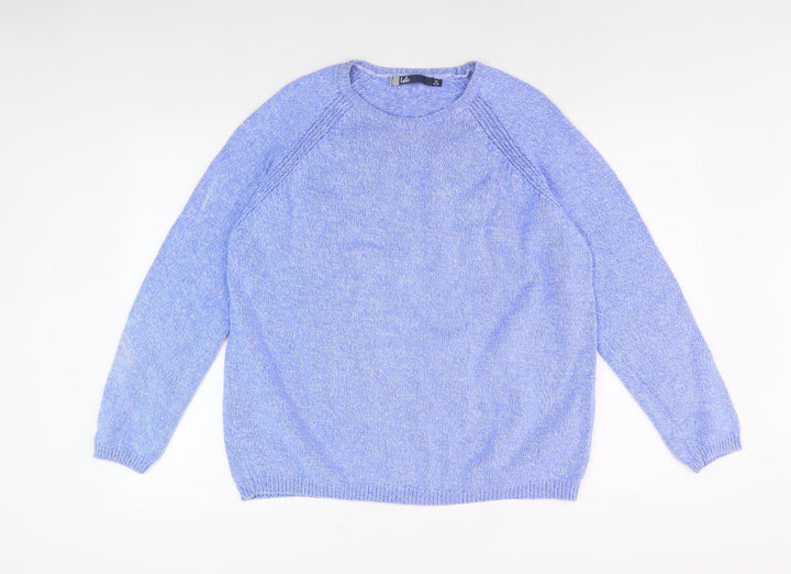 Isle Men's Blue XL Cotton Pullover Jumper