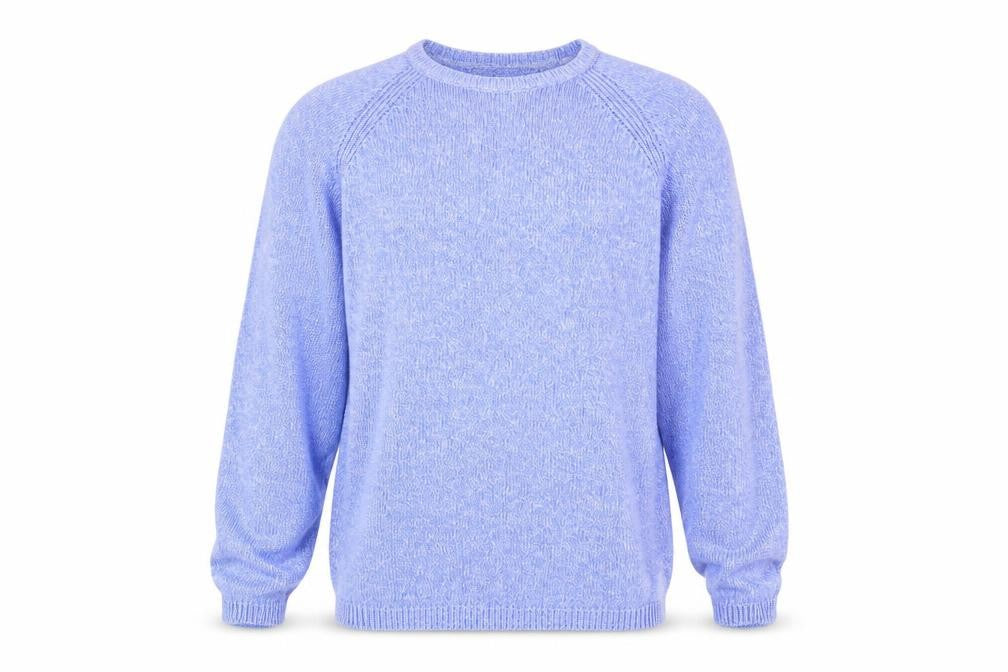 Front view of Isle Men's Blue XL Cotton jumper