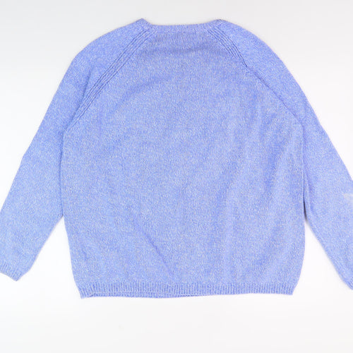 Isle Men's Blue XL Cotton Pullover Jumper