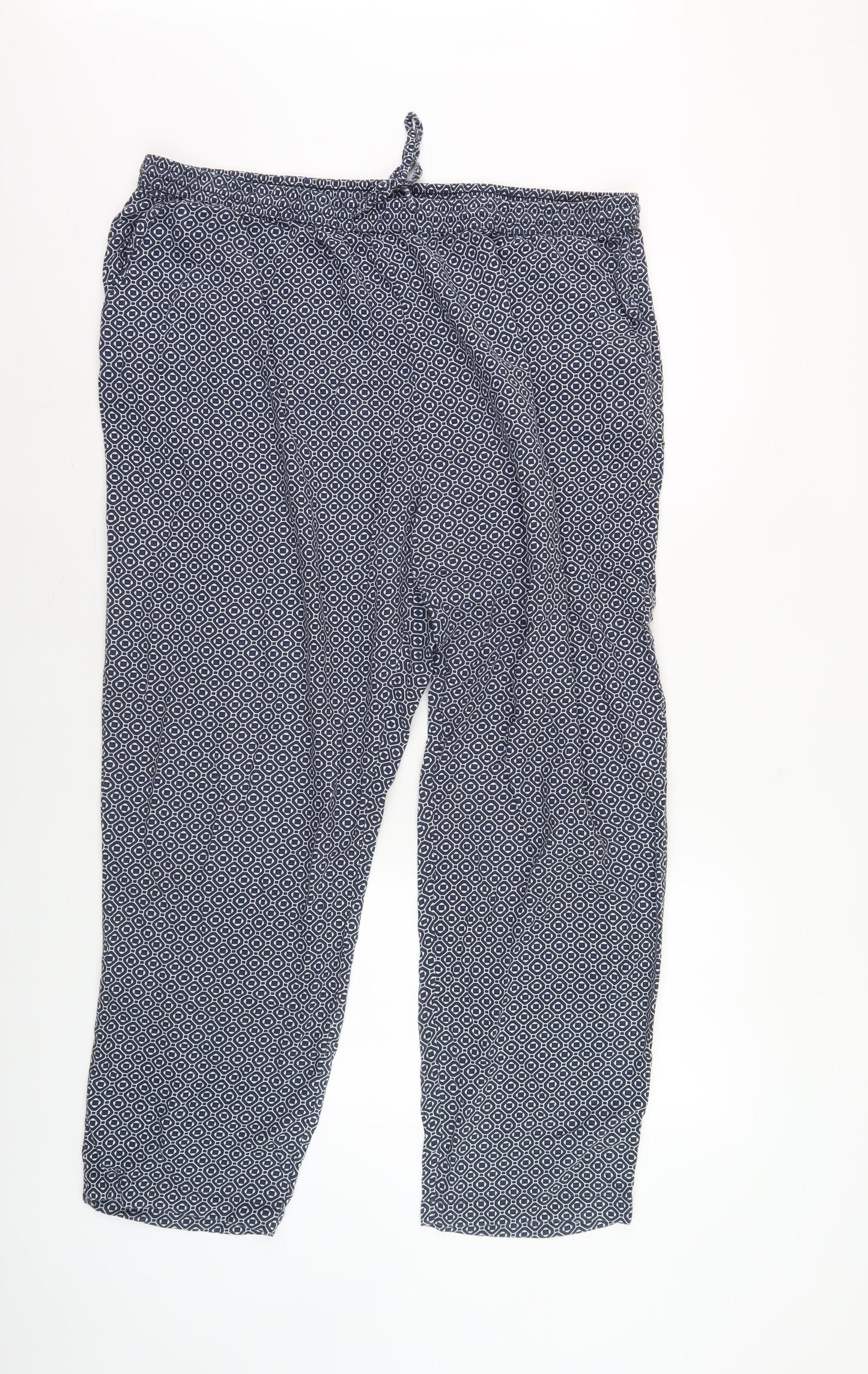 Maine New England Women's Blue Cropped Trousers Size 20