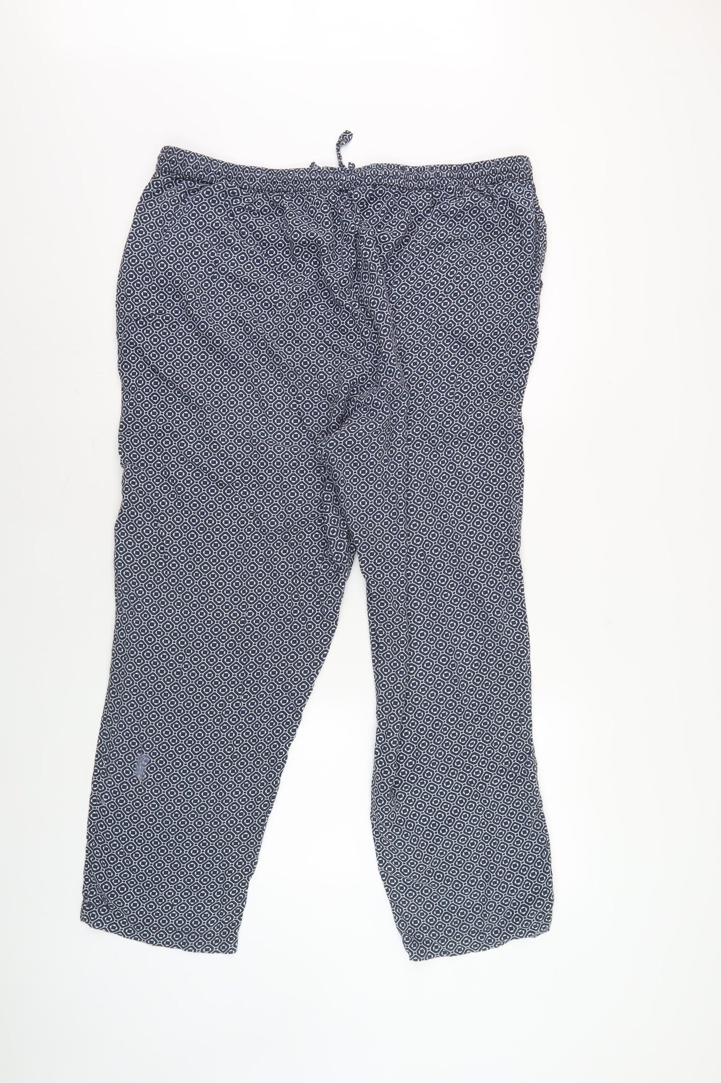 Maine New England Women's Blue Cropped Trousers Size 20