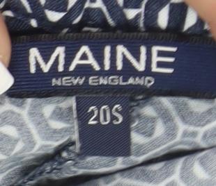 Maine New England Women's Blue Cropped Trousers Size 20