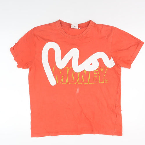 Money Men's Red Graphic T-Shirt, Medium, Summer Style