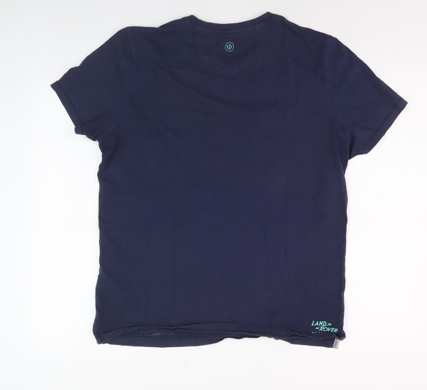 Land Rover by FatFace Men's Blue Graphic L T-Shirt