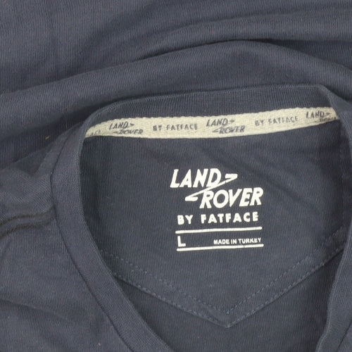 Land Rover by FatFace Men's Blue Graphic L T-Shirt