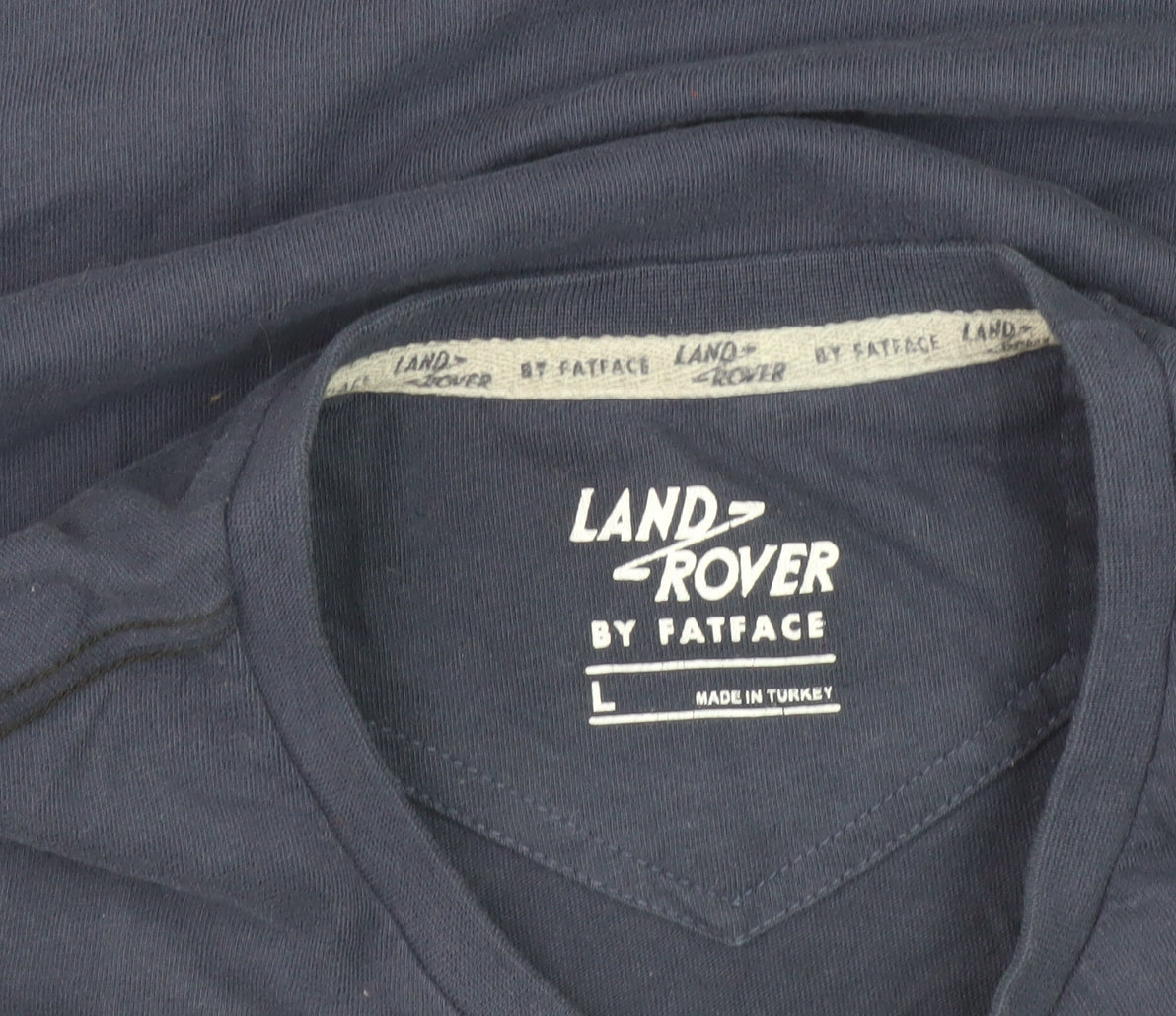 Land Rover by FatFace Men's Blue Graphic L T-Shirt