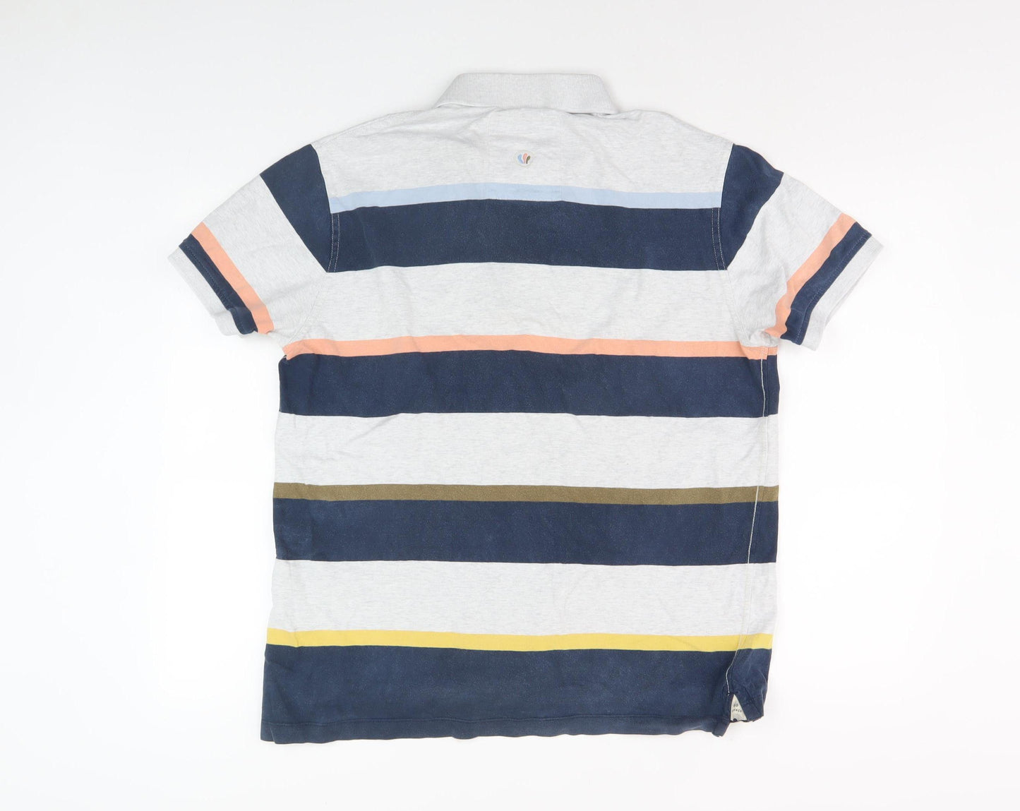 FatFace Men's Multicoloured Striped Polo Shirt L