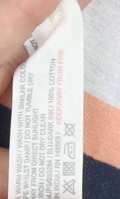 FatFace Men's Multicoloured Striped Polo Shirt L