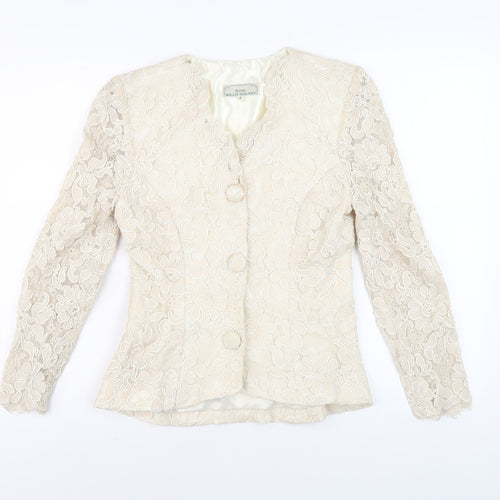 Karen Willis Holmes Women's Ivory Lace Jacket Size 8