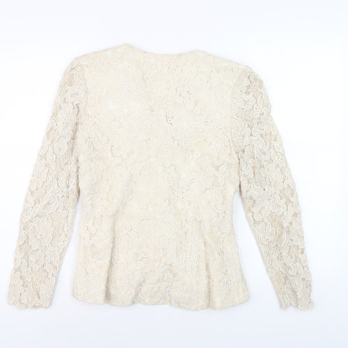 Karen Willis Holmes Women's Ivory Lace Jacket Size 8