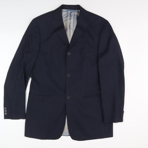 Pierre Cardin Men's Blue Blazer Jacket, Single-Breasted 40L