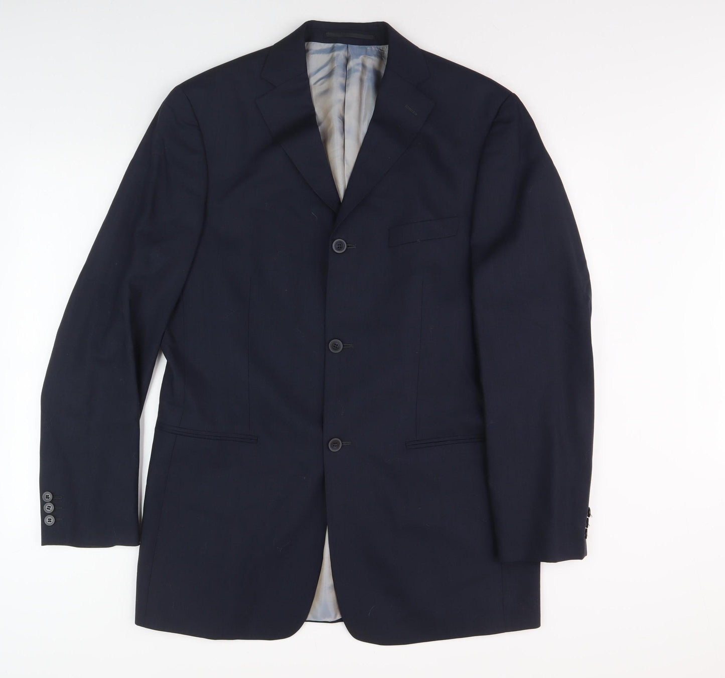 Pierre Cardin Men's Blue Blazer Jacket, Single-Breasted 40L