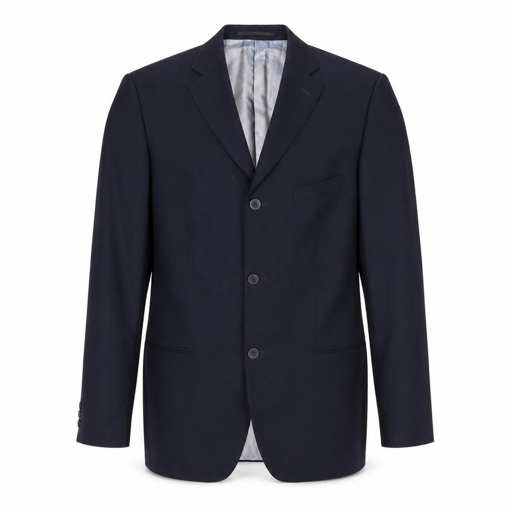 Front view of Pierre Cardin Men's Blue Blazer Jacket, Single-Breasted 40L