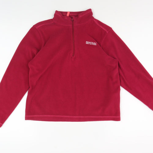 Regatta Girls Red Pullover Fleece Sweatshirt - Size 11-12