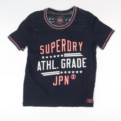 Superdry Women's Black XS Slim Fit T-Shirt