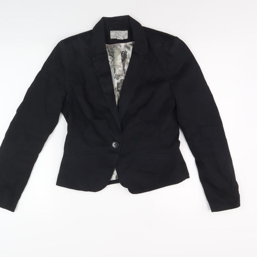 H&M Women's Black Blazer, Size 10, Regular Fit