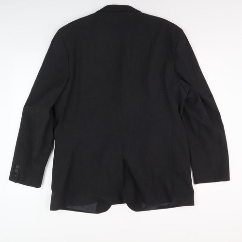 Moss Black Men's Wool Blazer Size 42S Formal