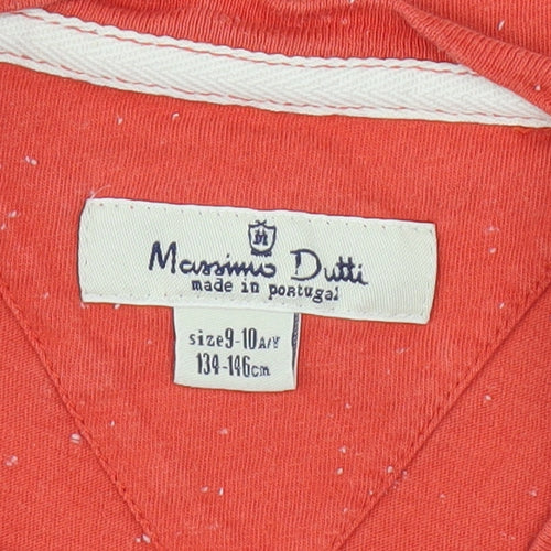 Massimo Dutti Girls Red Nautical T-Shirt 9-10 Years