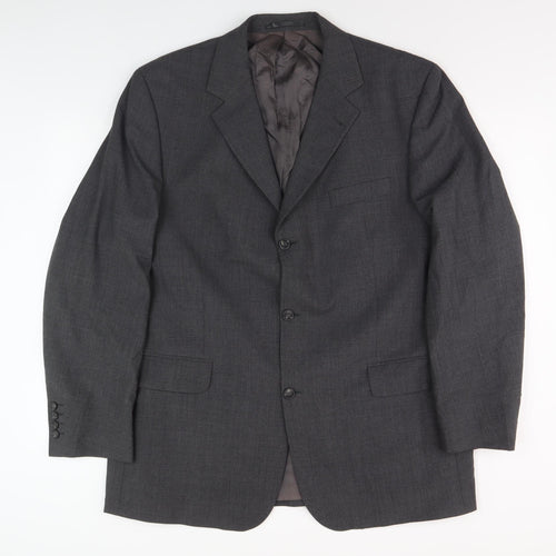 S.Oliver Men's Grey Wool Blazer - Size UK 44, Formal