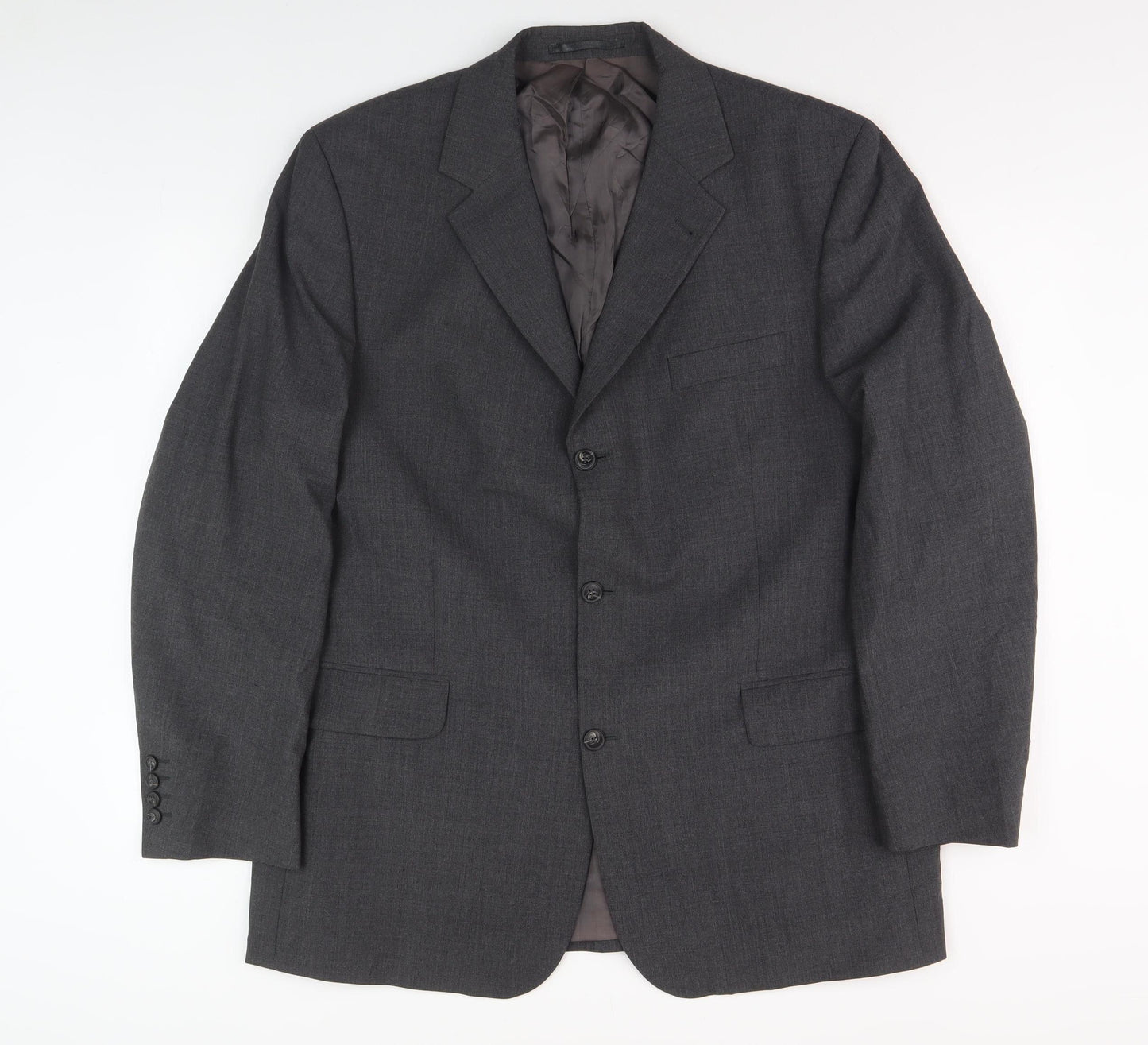 S.Oliver Men's Grey Wool Blazer - Size UK 44, Formal