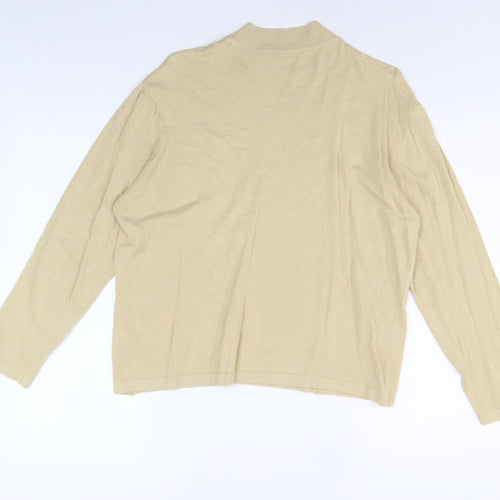 Windsmoor Women's Beige Mock Neck Long Sleeve Jumper L
