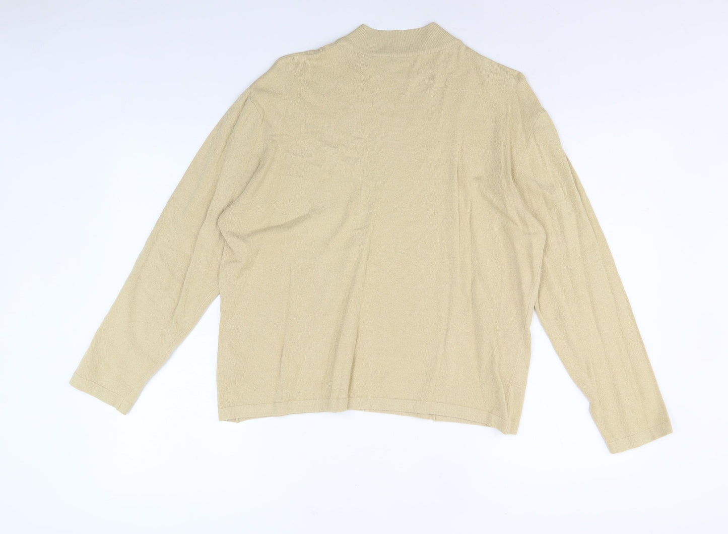Windsmoor Women's Beige Mock Neck Long Sleeve Jumper L