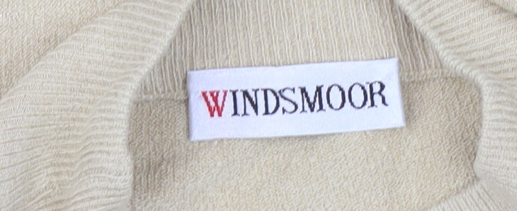 Windsmoor Women's Beige Mock Neck Long Sleeve Jumper L