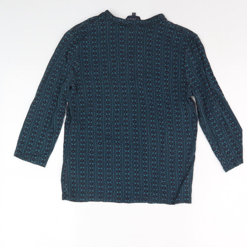 Viyella Women's Blue Geometric Blouse M