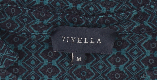 Viyella Women's Blue Geometric Blouse M